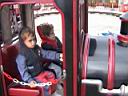 Twins on the small train in Dudullu.